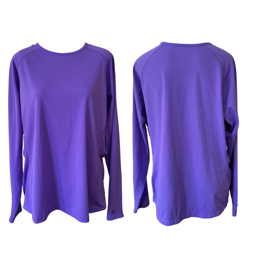 Coolibar Hightide Long Sleeve Swim Shirt Womens XXL Amethyst Crew UPF 50+ 03273 - Picture 3 of 13